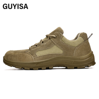 GUYISA bottes de sécurité décontractées à la mode, chaussures de travail pour hommes à tête en acier résistant aux coups de couteau