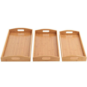<span class=keywords><strong>Plateau</strong></span> en bambou sain pour servir le petit-déjeuner au restaurant, <span class=keywords><strong>plateau</strong></span> de <span class=keywords><strong>lit</strong></span>, <span class=keywords><strong>plateau</strong></span> de service alimentaire en bambou et en bois avec poignée pour hôtel - Product Image 2