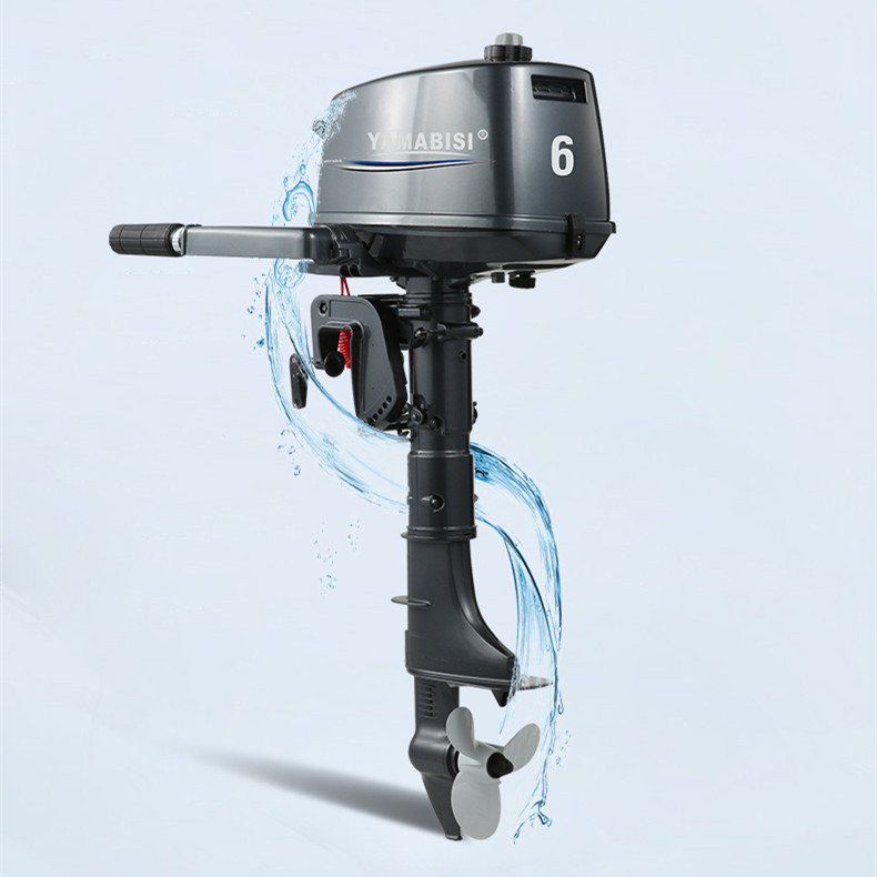 Motor Fueraborda De 2 Tiempos 6 CV – Refrigeración Por Agua, Eje Corto, Para Barcos De Pesca Y Veleros