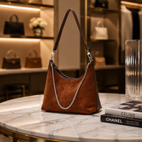 Sac à main en daim PU pour femme, sac à bandoulière de luxe, sac hobo de créateur