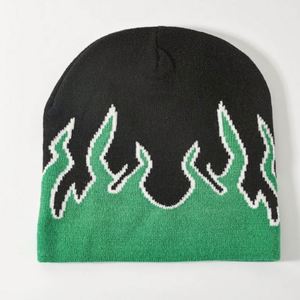 Flame Knitted <b>Hat</b> Male Hip Hop Street Pullover <b>Hat</b> Outdoor Warm Jacquard Cold <b>Hat</b> - Product Image 5