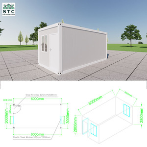 Sang trọng thoải mái phẳng container nhà prefab nhà di động và căn hộ cho phòng khách và siêu thị ứng dụng - Product Image 6