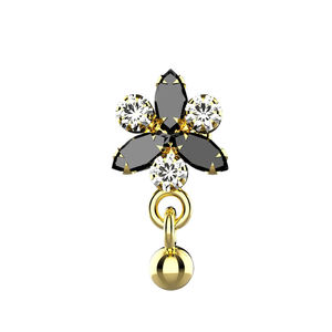 Nouvel Arrivage Lotus – Boucles d'Oreilles Fines et Délicates en Or Massif 14k 18k, Étanche, Tendance Fleur Élégante, Bijoux de Perçage - Product Image 5