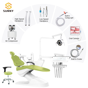 Sillón Dental Eléctrico de Acero y Plástico, Diseño Seguro, Unidad Dental Premium con Autodesinfección - Product Image 1