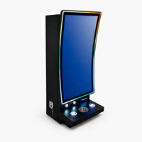 Borne d'arcade incurvée tactile 32 pouces R1500 4K RGB LED en métal pour personnalisation OEM