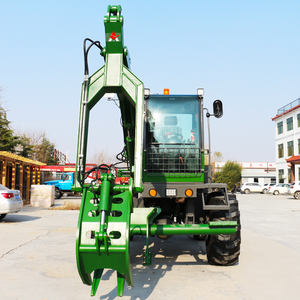 รถตักอ้อยแบบมีล้อ เครื่องเก็บเกี่ยวอ้อยใหม่ รถตักอ้อยแบบมีที่จับ 4WD แบบเทเองได้ รถตักไม้แบบสี่ล้อ รถตักไม้ - Product Image 5