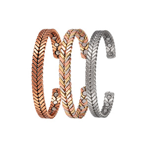Bracciale da donna in rame rosso per la salute all'ingrosso di moda bracciale gioielli con proprietà magnetiche per l'artrite - Product Image 1
