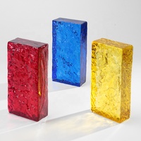Blocs de verre massif JYG, multicolores, à motif double glace, pour cloisons en verre