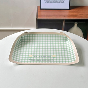 Tapete Plegable Portátil Antideslizante de Cuero PU para Alimentación de Mascotas, Impermeable y Antiderrames, Elevado para Mayor Comodidad de Perros y Gatos - Product Image 5