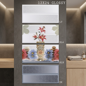 Carreaux muraux en céramique brillante émaillée numérique 12x24 de fabrication indienne 300x600mm 30x60cm Design en marbre Taille standard disponible en Chine - Product Image 5