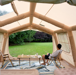 Tente de camping familiale pour voyages, 13,68 m², grande, gonflable, imperméable, en Oxford, portable, double couche, résistante aux UV - Product Image 3