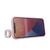 Nouvelle arrivée Super Slim selfie led anneau lumineux étui de téléphone pour iPhone 12 éclairer étui de téléphone à paillettes