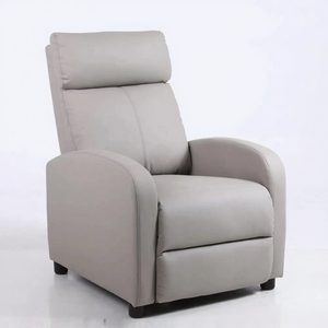 Modern European Design Synthetic <b>Leather</b> <b>Recliner</b> <b>Chair</b> with Wood Frame Push-Back Feature Extendable & Foldable Home Furniture - Product Image 3