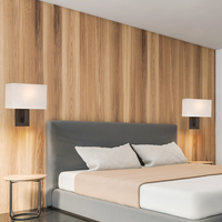 Applique murale ETL pour projet hôtelier, lampe murale de chevet en tissu bronze foncé pour lecture au lit