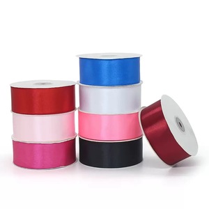 Siap Kirim Pita Satin Satu Sisi Kualitas Terbaik 4CM 50 Yard Per Gulung Pita Poliester untuk Pembungkus Kado - Product Image 5