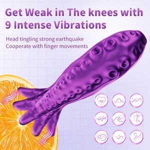 Vibrador de dedo Juguetes sexuales para adultos con 9 modos de vibraciones, vibrador de clítoris de pezón Vibradores de punto G, Juguetes sexuales para parejas de mujeres - Product Image 1