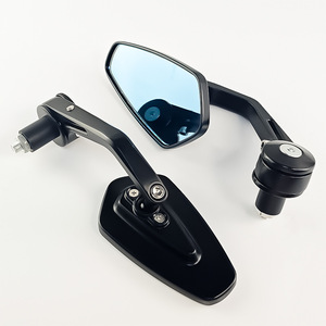 Espejo retrovisor para motocicleta Qiangye, negro y azul, espejo plegable para manillar, protección de seguridad para vehículos eléctricos - Product Image 3