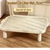 Tapis anti-éclaboussures pour litière de chat, double couche, contrôle de la litière, tapis de contrôle de la litière pour toilettes de chat