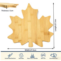 Plateau de service écologique canadien de forme irrégulière en bois de bambou gravé, planche à découper, assiette, vaisselle