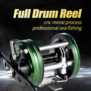 <span class=keywords><strong>Moulinet</strong></span> Drum Green Runner conventionnel <span class=keywords><strong>pour</strong></span> pêche côtière à tambour rond Baitcasting Fishing Reel Bait <span class=keywords><strong>Casting</strong></span> Round Catfish Reel for Catfishing - Product Image 4