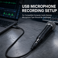 Câble XLR USB mâle vers XLR femelle 3 broches pour microphone, cordon d'enregistrement pour appareils audio informatiques, longueur personnalisée OEM ODM