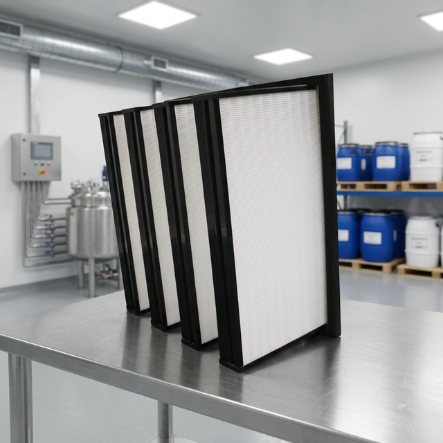 MERV 16 V Bank HEPA Filter ABS Frame High Efficiency Particulate Air Filter for Data Center Cleanroom