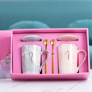 Taza de cerámica para parejas, regalo de China, caja de tazas de devolución rosa para boda, juego de regalos de lujo para bodas, artículos de regalo para mujeres - Product Image 4