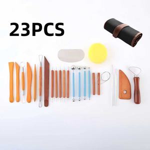 Ensemble de 23 outils de modelage en argile polymère, outils de sculpture en céramique, ensemble d'indentation pour débutants, kits de lissage - Product Image 2