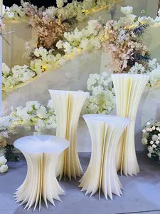 DG006 Großhandel Hochzeit zubehör dekoration faltbarer Papierständer Straße Bleipapier Tisch Party Dekoration Hochzeit-Requisiten