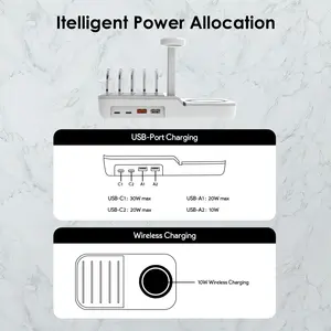 2023ที่ขายดีที่สุดสินค้า70วัตต์4 In 1ชาร์จไร้สายยืนชาร์จโทรศัพท์มือถือสำหรับ Iphone 14/13
