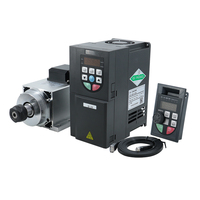 Broche refroidie à l'air CNC 1.5kw 220V Kit CNC moteur de broche de refroidissement à Air carré 1500W + onduleur VFD 2.2KW + ER20 + broche de prise d'aviation