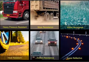 Dẫn năng lượng mặt trời chôn nhấp nháy ánh sáng đường Stud Flare PC nhôm tròn mặt đất Stud ánh sáng tín hiệu giao thông ánh sáng - Product Image 6