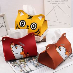 Modern Nordic Square <b>Tissue</b> Box Cute Tiger Pattern <b>Tissue</b> Bag PU Leather Toilet <b>Paper</b> Holder for Bathroom Entryway - Product Image 4