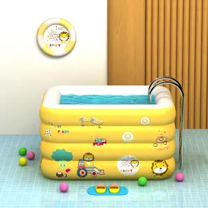 Banheira inflável para bebê, banheira de pvc para brincar na piscina