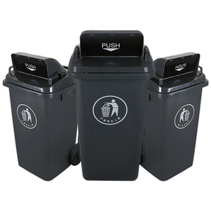 120L 240L 360L Outdoor Plastic Public <strong>Wheelie</strong> <strong>Bin</strong>/dustbin with Push Lid - Product Image 2