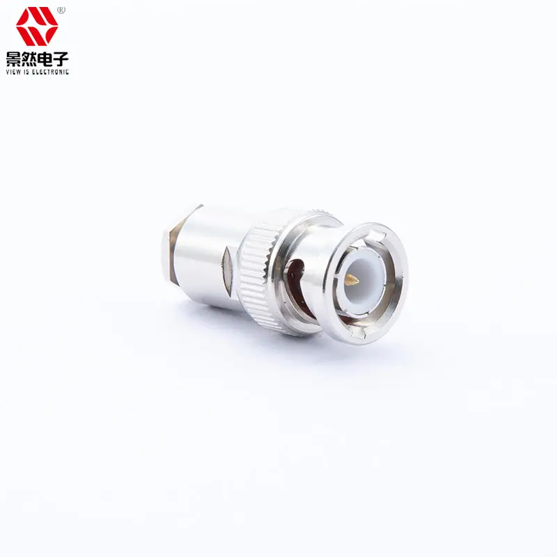 Factory Price Nickle Plated BNC RF Connector Male Clamp for RG58 LMR195 Cable Straight 50ohm BNC Plug