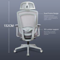 Chaises de conférence pivotantes Foshan Aoda Office Furniture, chaise de bureau ergonomique à dossier moyen avec accoudoirs 4D réglables