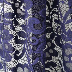 Yeni stil çok renkli toptan fiyat için fransız Spandex kirpik naylon dantel kumaş elbise