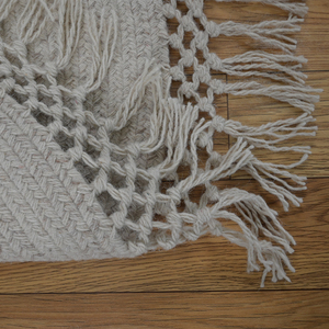 Alfombra Redonda Trenzada de <span class=keywords><strong>Dos</strong></span> Lados, Tejido Plano, de <span class=keywords><strong>Lana</strong></span>, <span class=keywords><strong>con</strong></span> Borlas, Venta al Por Mayor - Product Image 3