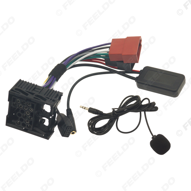 For BMW (1986-2003) 17-Way Round Pin Block Stereo to ISO AUX Adapter