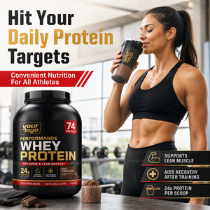 Concentré de Protéines de Lactosérum au Chocolat Riche en Gros, 24g de Protéines, 74 Portions, pour la Prise de Masse Maigre, la Récupération Musculaire et les Performances Sportives Quotidiennes - Product Image 2