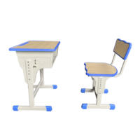 Confortable en plastique siège unique bleu mobilier scolaire chaise enfant étude Portable formation bureau et chaise ensemble