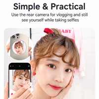 Miroir Selfie Magnétique en Aluminium pour iPhone 16, Accessoire Convexe pour Caméra Arrière, Idéal Vlog et Photos – Vente Flash