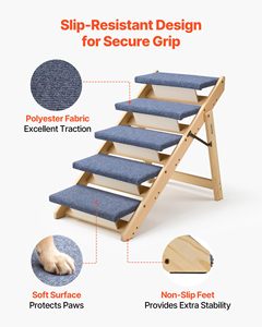 <span class=keywords><strong>Rampe</strong></span> pliable en bois écologique <span class=keywords><strong>pour</strong></span> chiens et chats LHJY Factory avec 4 niveaux - Escalier portable <span class=keywords><strong>pour</strong></span> animaux de compagnie <span class=keywords><strong>pour</strong></span> lits et voitures - Product Image 2