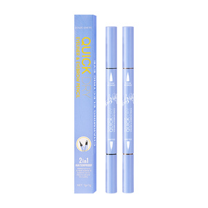 Waterproof Long-Lasting 2-Color 2-Fork Eyebrow & Eyeliner Pencil Powder 3D Non-Smudge for Beginners - Product Image 1