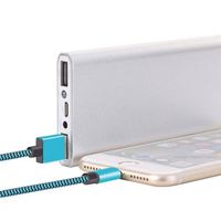 Câble USB tressé 3ft 6ft pour iOS 8 broches avec conducteur en cuivre pur, gaine en nylon, charge rapide 2.4A pour iPhone