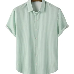 wholesale button up linen shirts unisex manufacturer short sleeve shirts for men