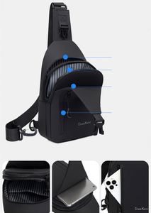 Sac messager décontracté pour homme avec logo personnalisé, couleur unie, nouveau design, sac bandoulière, vente en gros - Product Image 3