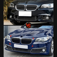 Untuk Seri 5 F10 F11 2011-2017 Grille Bar Tunggal Ganda LED Bercahaya ABS Hitam Mengkilap Baru 100% Sesuai Spesifikasi Grosir