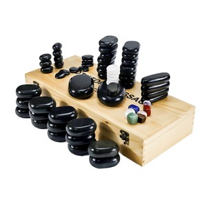Juego <span class=keywords><strong>de</strong></span> 64 piezas <span class=keywords><strong>de</strong></span> <span class=keywords><strong>piedras</strong></span> calientes <span class=keywords><strong>para</strong></span> masaje, juego Premium <span class=keywords><strong>de</strong></span> rocas <span class=keywords><strong>de</strong></span> <span class=keywords><strong>basalto</strong></span>, Spa, Kit profesional, curación relajante, juego <span class=keywords><strong>de</strong></span> <span class=keywords><strong>piedras</strong></span> lisas negras con caja - Product Image 4